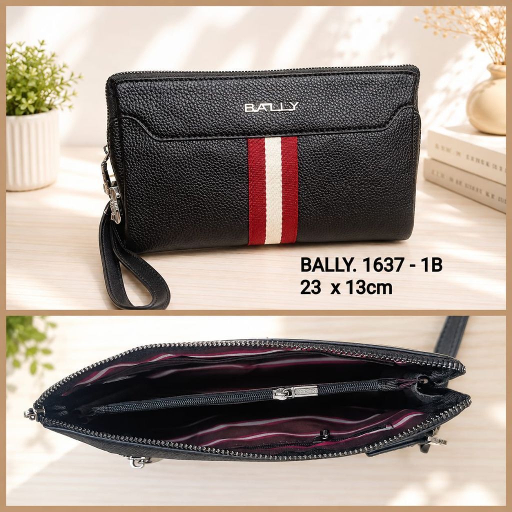 Handbag pria bally clutch tas tangan