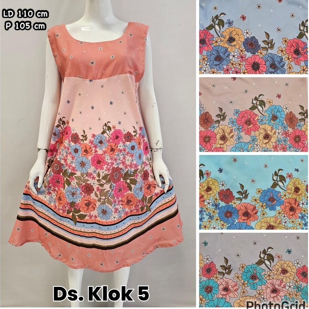 Daster Klok Kutung By HAP Tanpa Lengan LD 110 cm