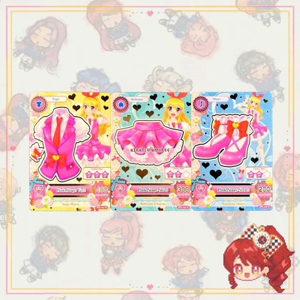 Aikatsu ID Ver IPL BETA CARD Pink Stage Set Ichigo Hoshimiya