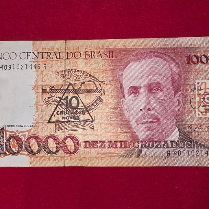 mediahikmah63 koleksi uang ubcn ub brazil brasi 10000 BANCO CENTRAL DO BRASIL ORIGINAL