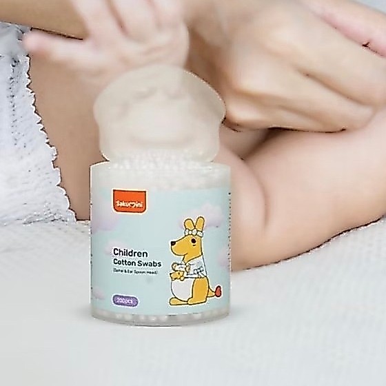 Sakumini Cotton Bud 2 In 1 Pembersih Telinga 2 Sisi Korek Kuping Bayi