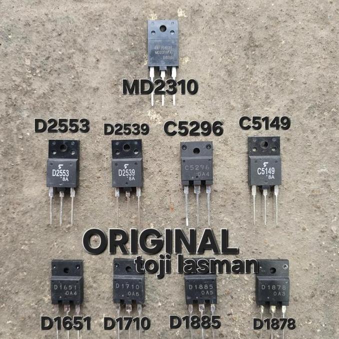 ORIGINAL TRANSISTOR REGULATOR DAN HORISONTAL TV TABUNG CRT ORI ASLI AWET ORIGIN 2SD SD D 2SC SC C MD