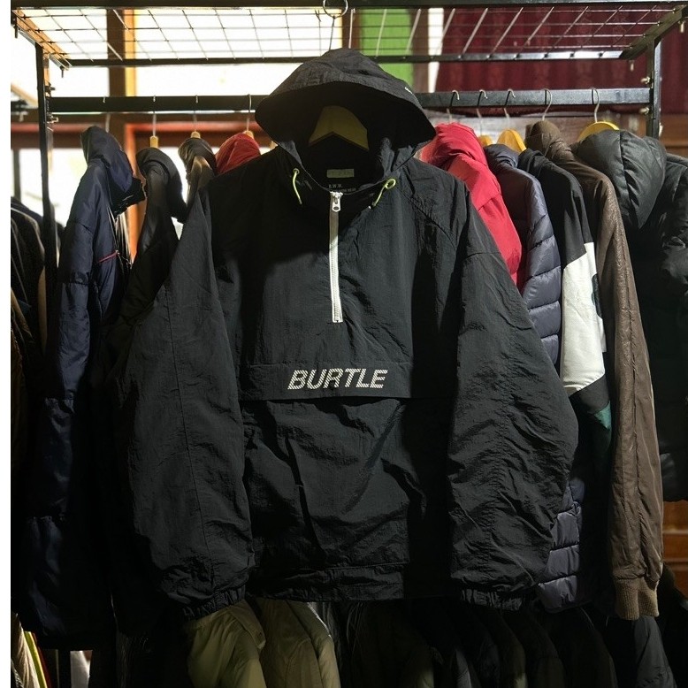 burtle cagoule jacket hitam XL