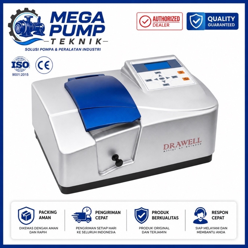 DRAWELL DU8200 DU-8200 UV VIS Spectrophotometer Single Beam 190-1100nm UV Visible Spectrophotometer 