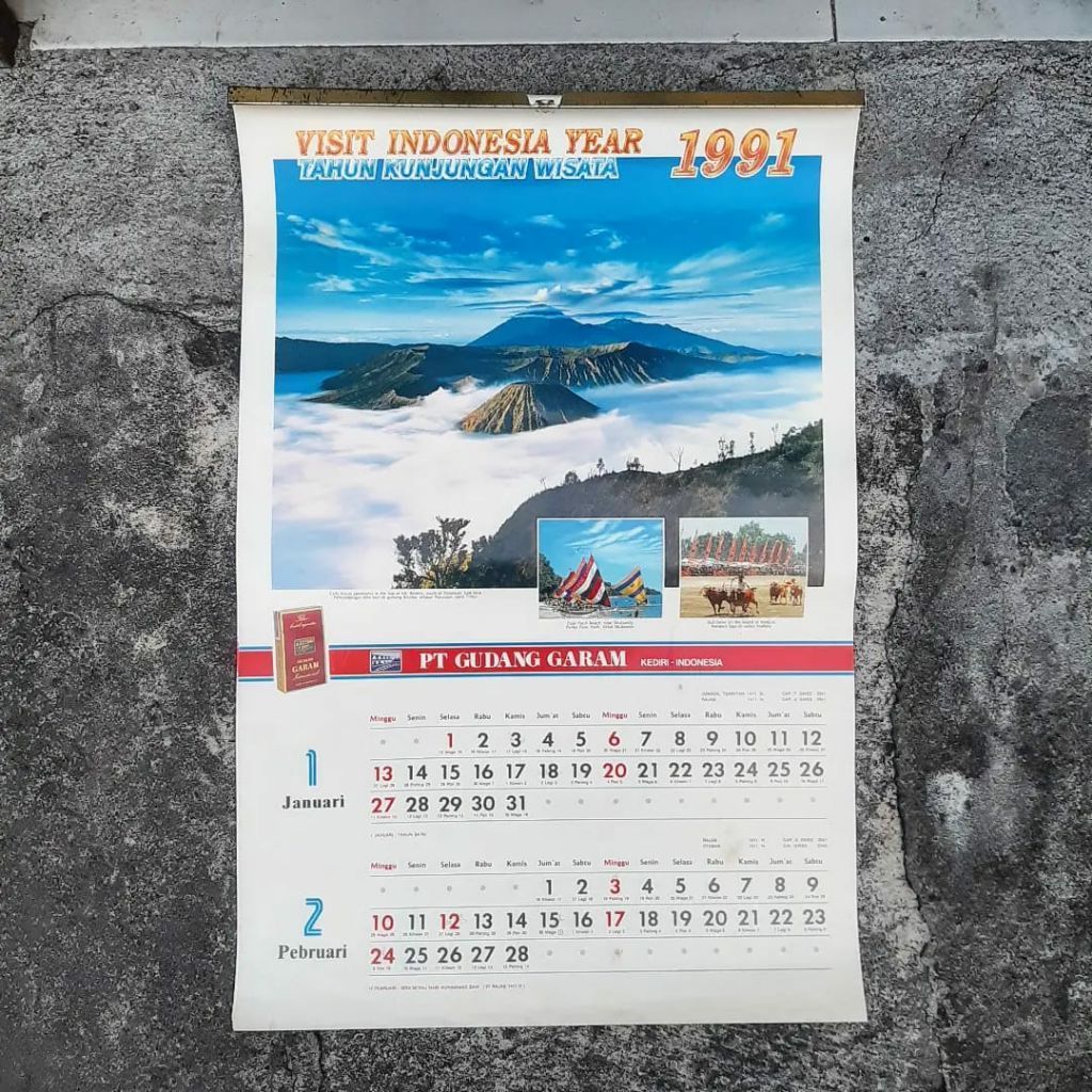 Kalender gudang garam jadul- tahun 1991