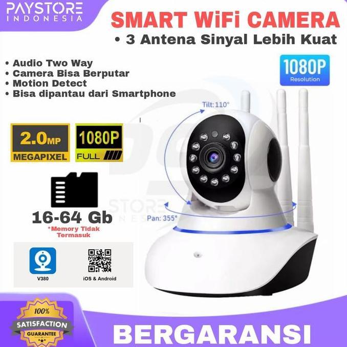 Ready Smart WiFi Camera / Baby Cam / IP Kamera CCTV Online 3 Antena V380