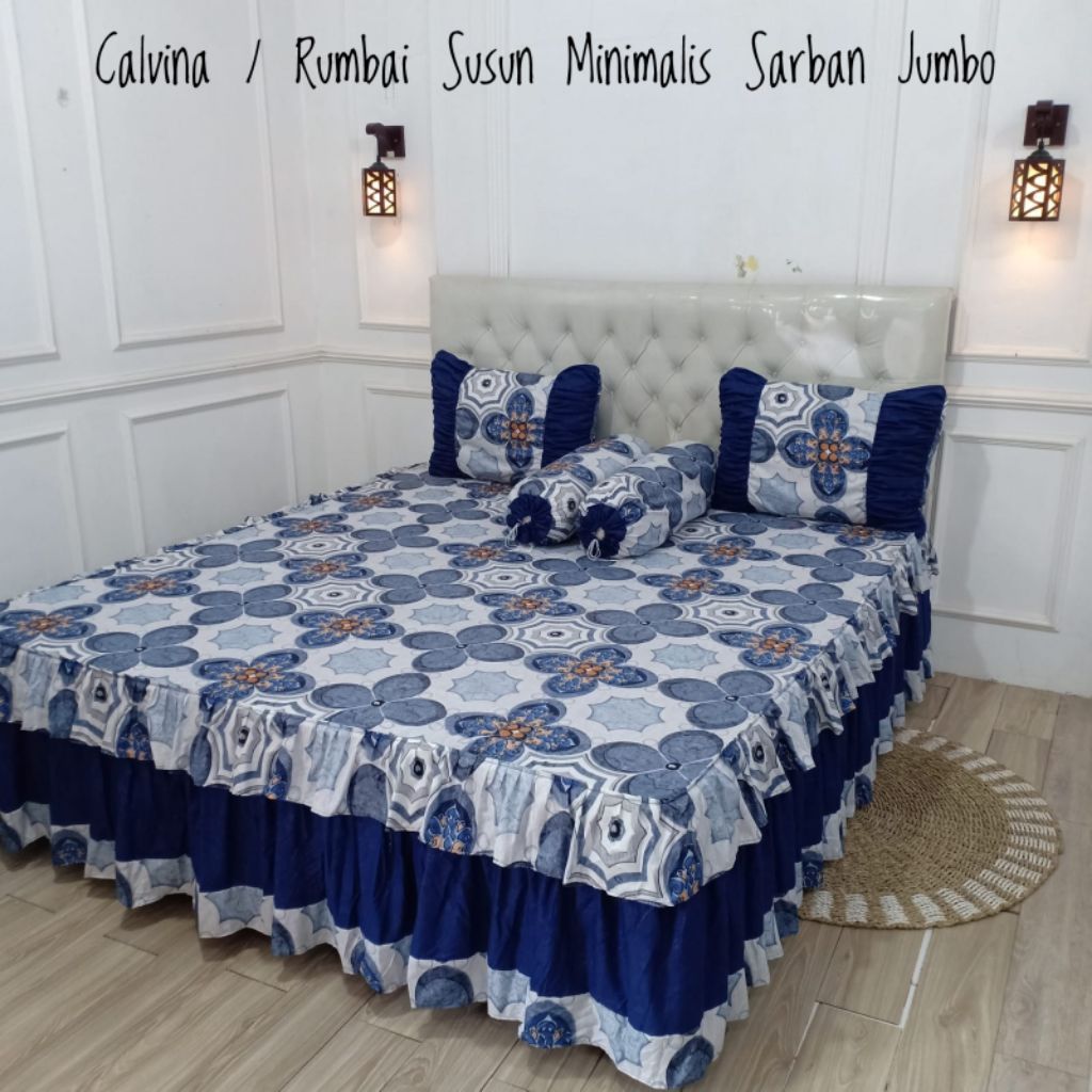 sprei rumbai susun minimalis Sarban jumbo Ukr 180x200x20
