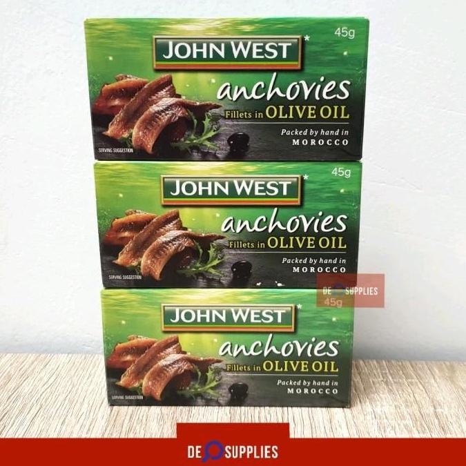 John West Anchovies Fillets In Olive Oil 45Gr - Anchovy Teri Zaitun