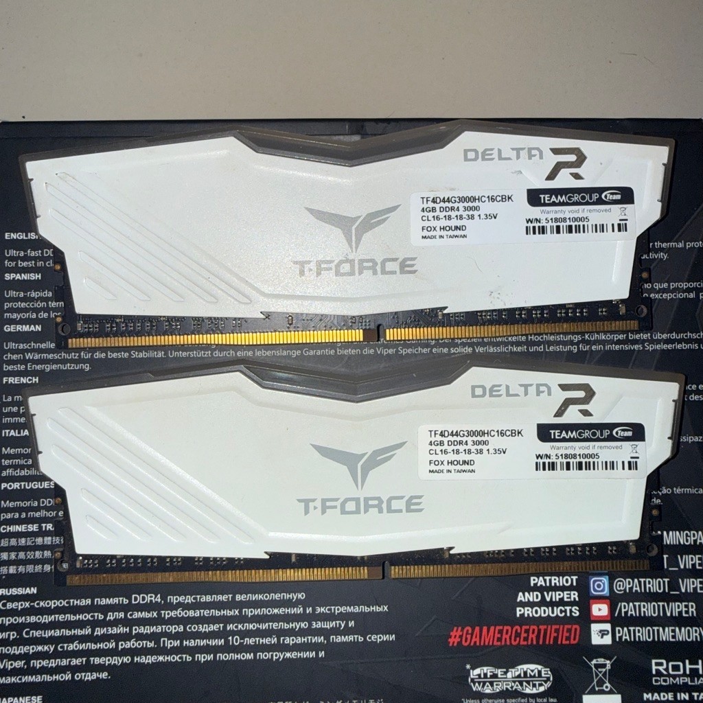 Team T-Force Delta DDR4 8gb ( 2x4gb ) 3000mhz - RAM Team T-Force Delta RGB DDR4 8gb 3000mhz -  ram T