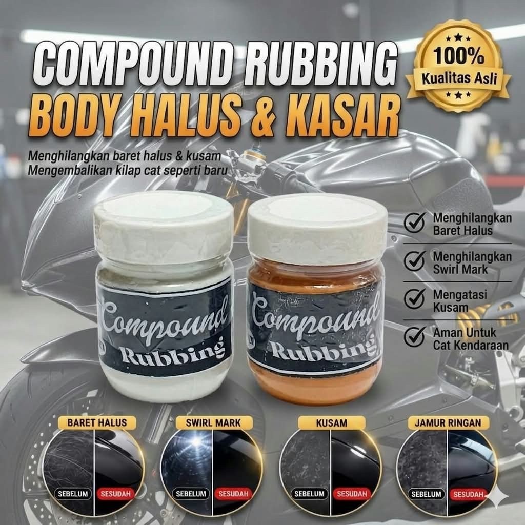 kompon halus/kompon motor/kompon putih/compoun rubbing