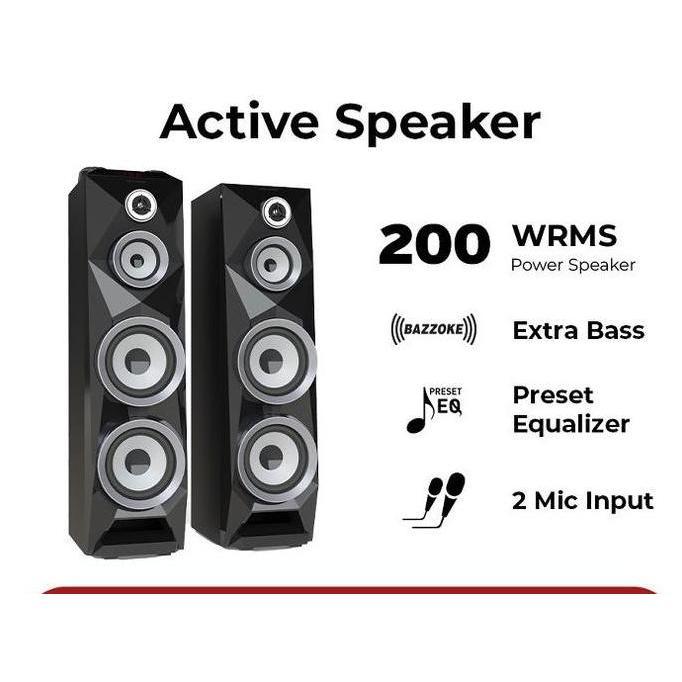 Speaker Active Polytron Pas 8Bf22 Pas8Bf22 Usb Xbr Spiker Aktif Bluetooth Pas8Bf 22 Radio