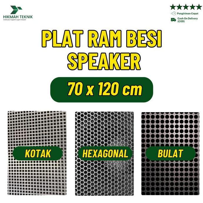 70 X 120 Cm Cm | Ram Speaker Model Plat Besi  Lobang Grill Speaker Mesh Cover Grill Pelindung Audio 