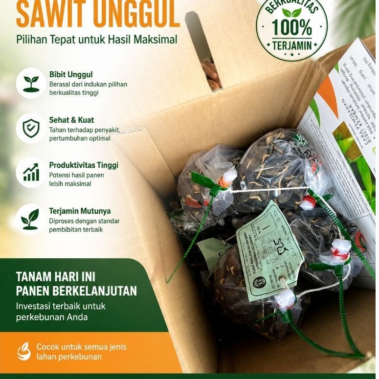 Kecambah sawit unggul bersertifikat DxP PPKS SIMALUNGUN Original