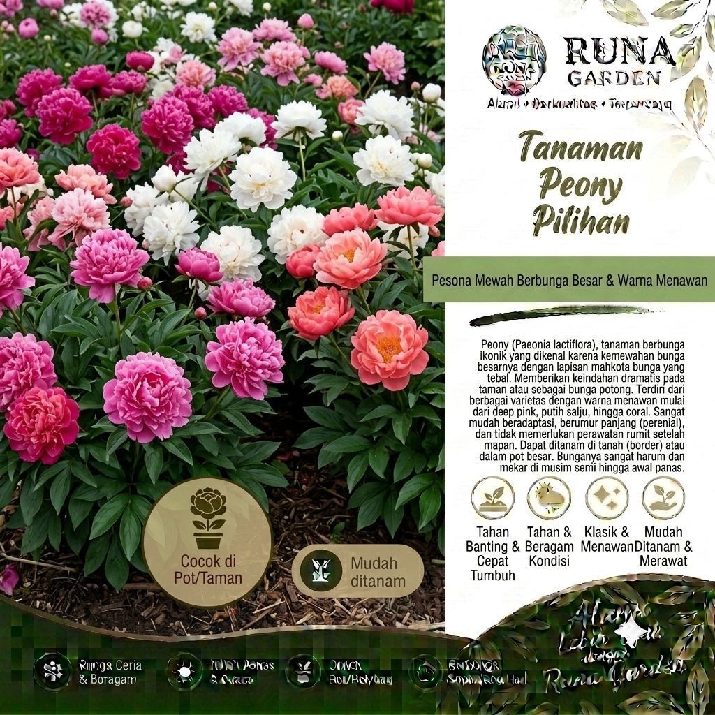 benih/ bibit biji bunga peony import berkualitas