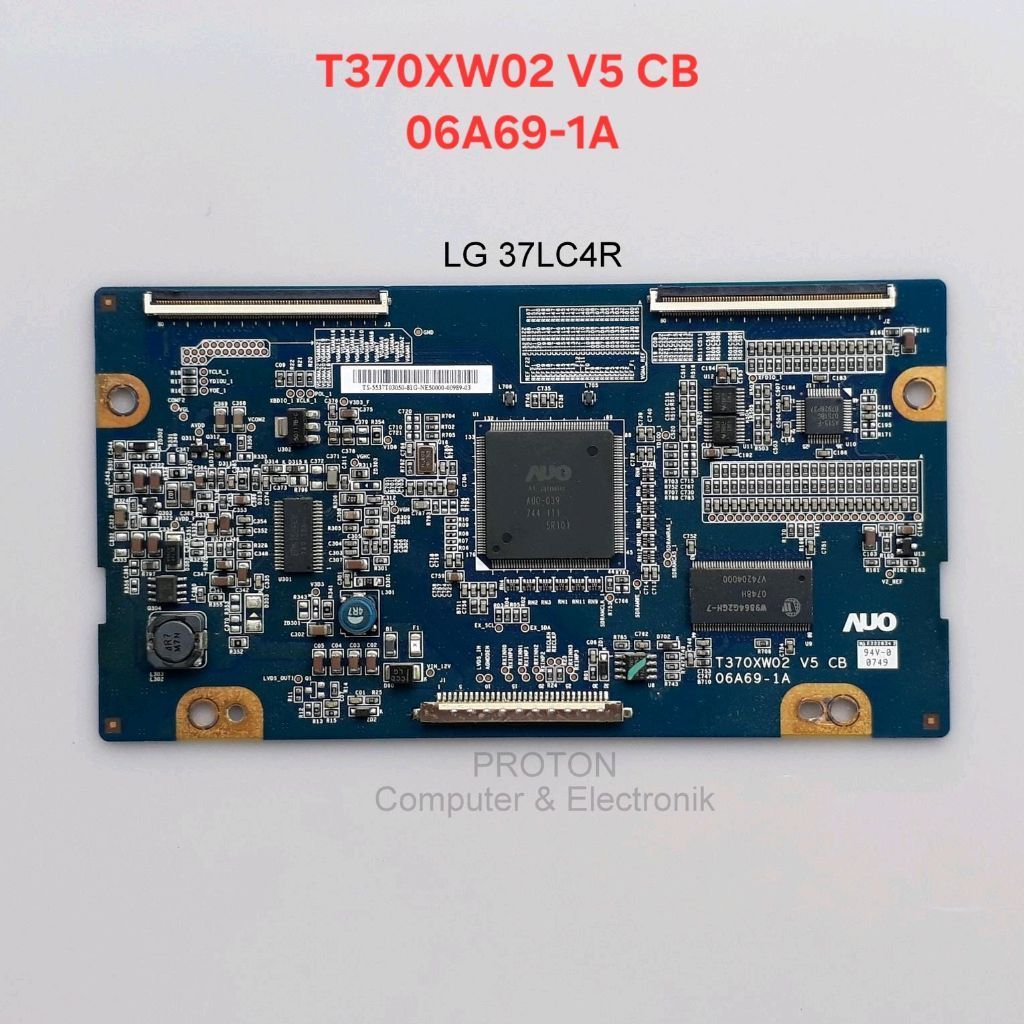Tikon layar TV LG 37LC4R Tcon Display AUO T370XW02 V5 CB 06A69-1A CTRL BD LCD LED panel Timing Contr