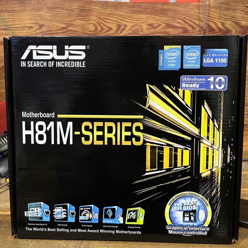 Motherboard Asus H81M-A LGA 1150 DDR3 Support Intel Core i3 i5 i7 Gen 4