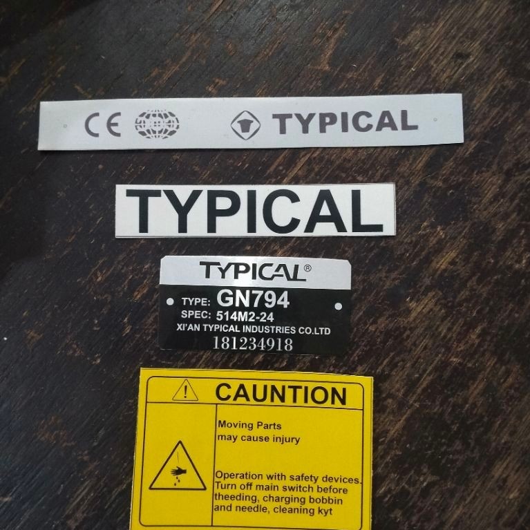 (4macam) Stiker Mesin jahit Obras typical