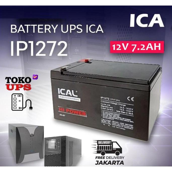 Aki Kering ICAL UPS ICA PROLINK APC ICAL IP1272 12V 7.2AH ICAL 12V 7ah