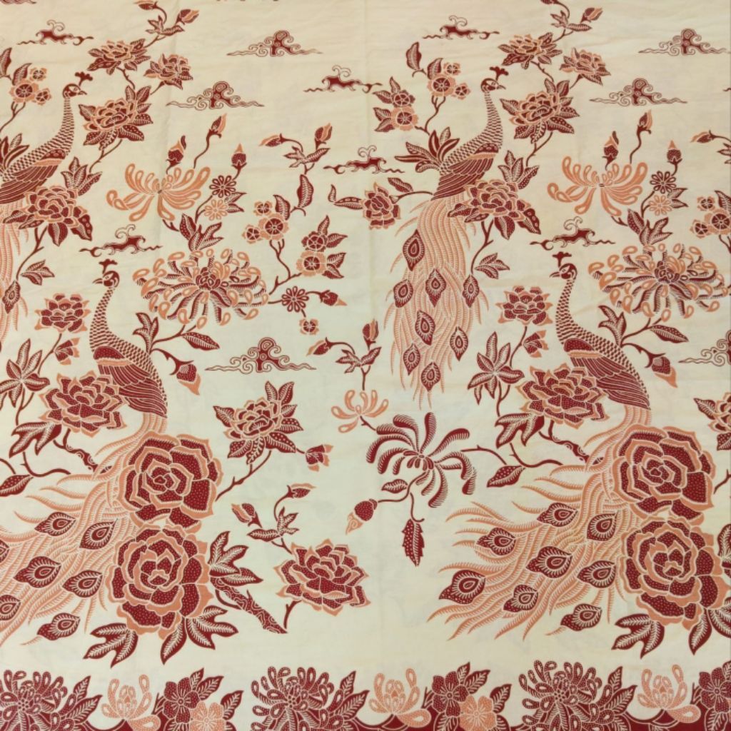 kain batik meteran motif merak cantik