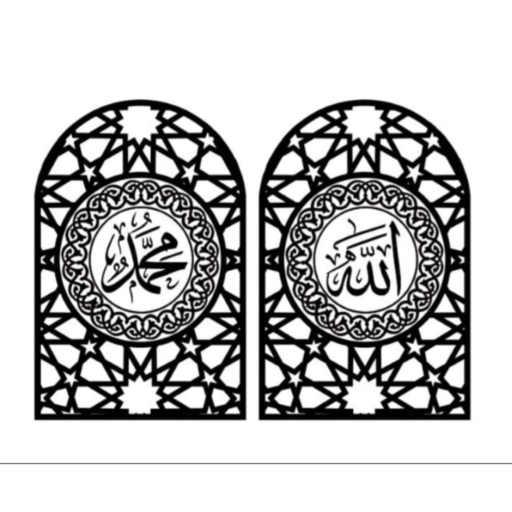 cutting stiker sandblast jendela masjid