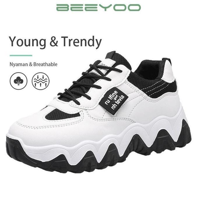 Beeyoo Sepatu Sneakers Wanita Sepatu Casual Fashion WD108