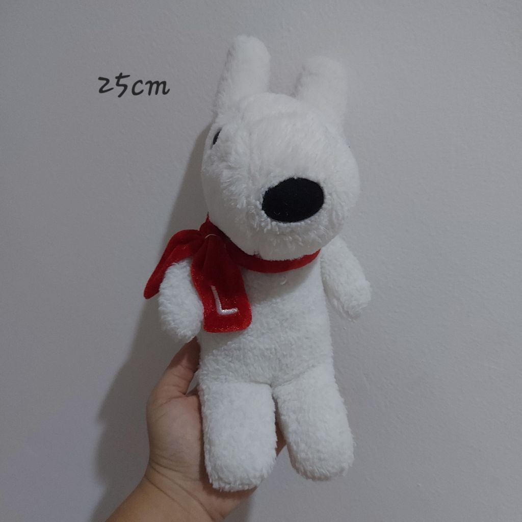 Boneka preloved Gaspard et Lisa White Dog