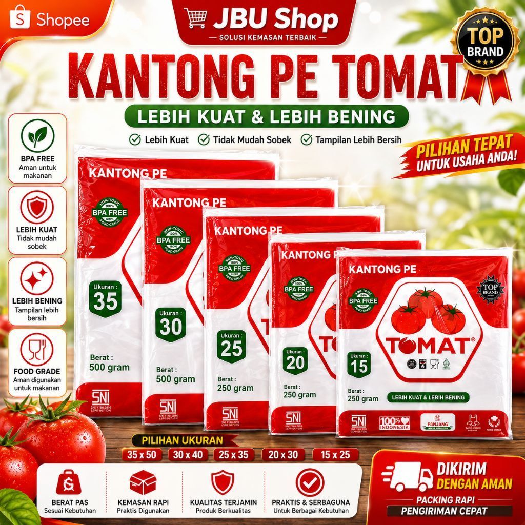 Kantong Kresek PE, Kantong Kresek Plastik PE Bening Uk 15-20-25-30-35