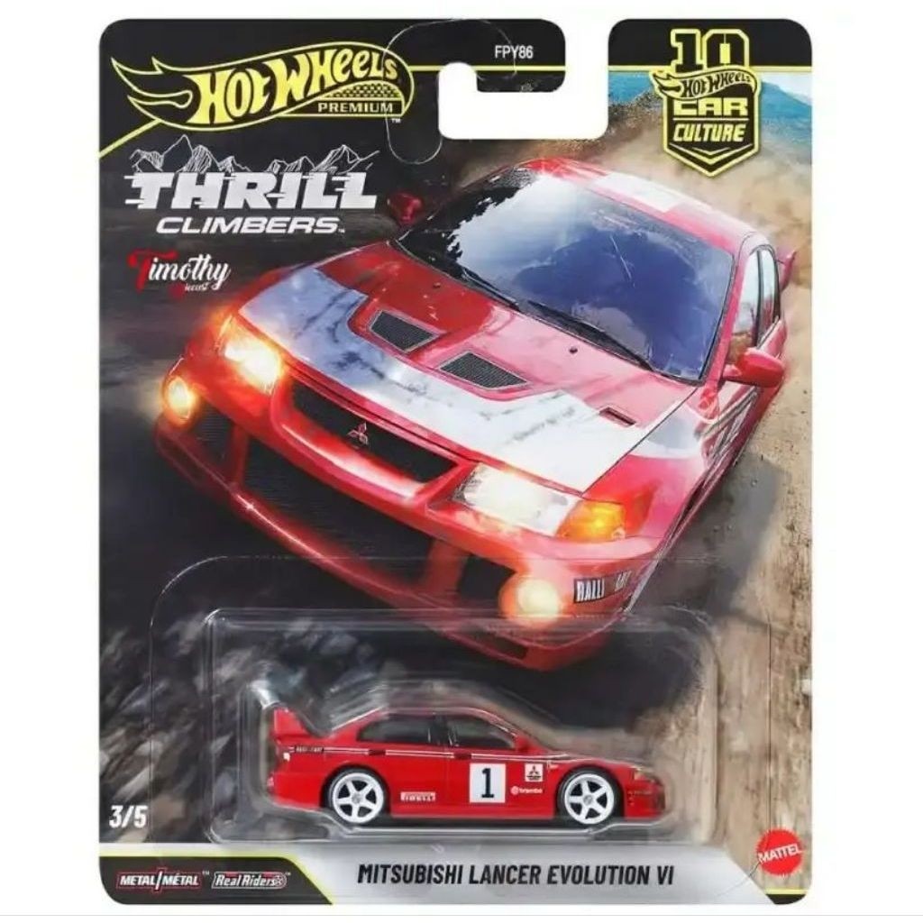 Hotwheels Mitsubishi Lancer evo VI Thrill Climbers