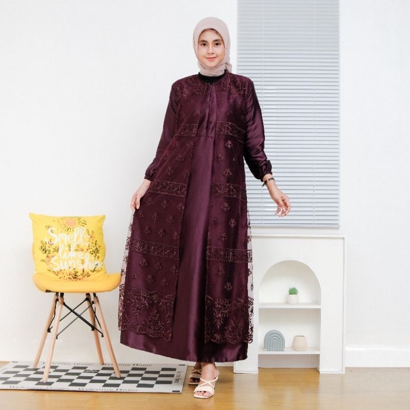 GAMIS ABAYA BORKAT / TILE SAPTO MODEL DRESS BUSUI