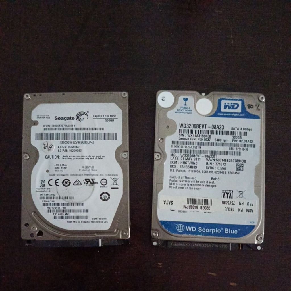 HDD Hardisk Laptop 2,5" rusak 320GB 500GB