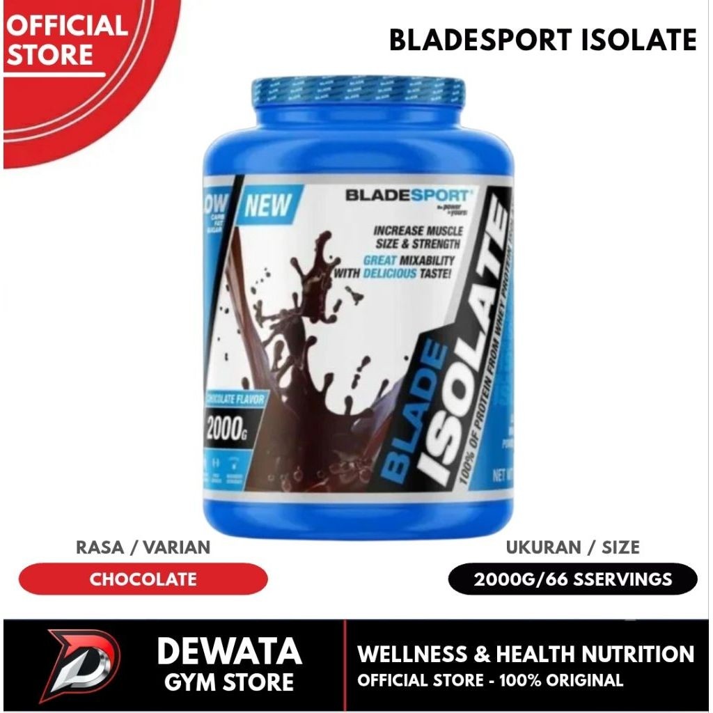 Blade Isolate 4 lbs 66 Sajian Whey Protein Isolate 4 lbs BPOM Whey Protein Untuk Bulking