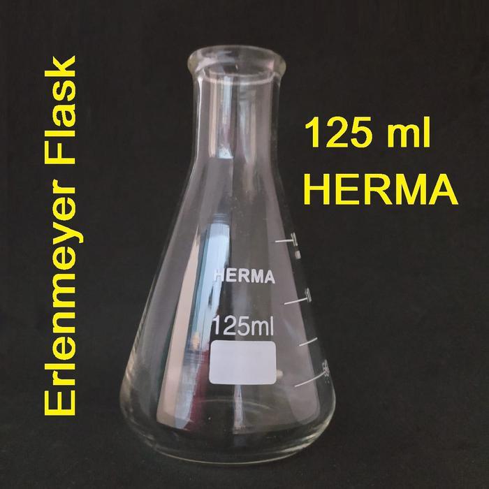 ERLENMEYER FLASK 125 ML HERMA, LABU ERLENMEYER HERMA