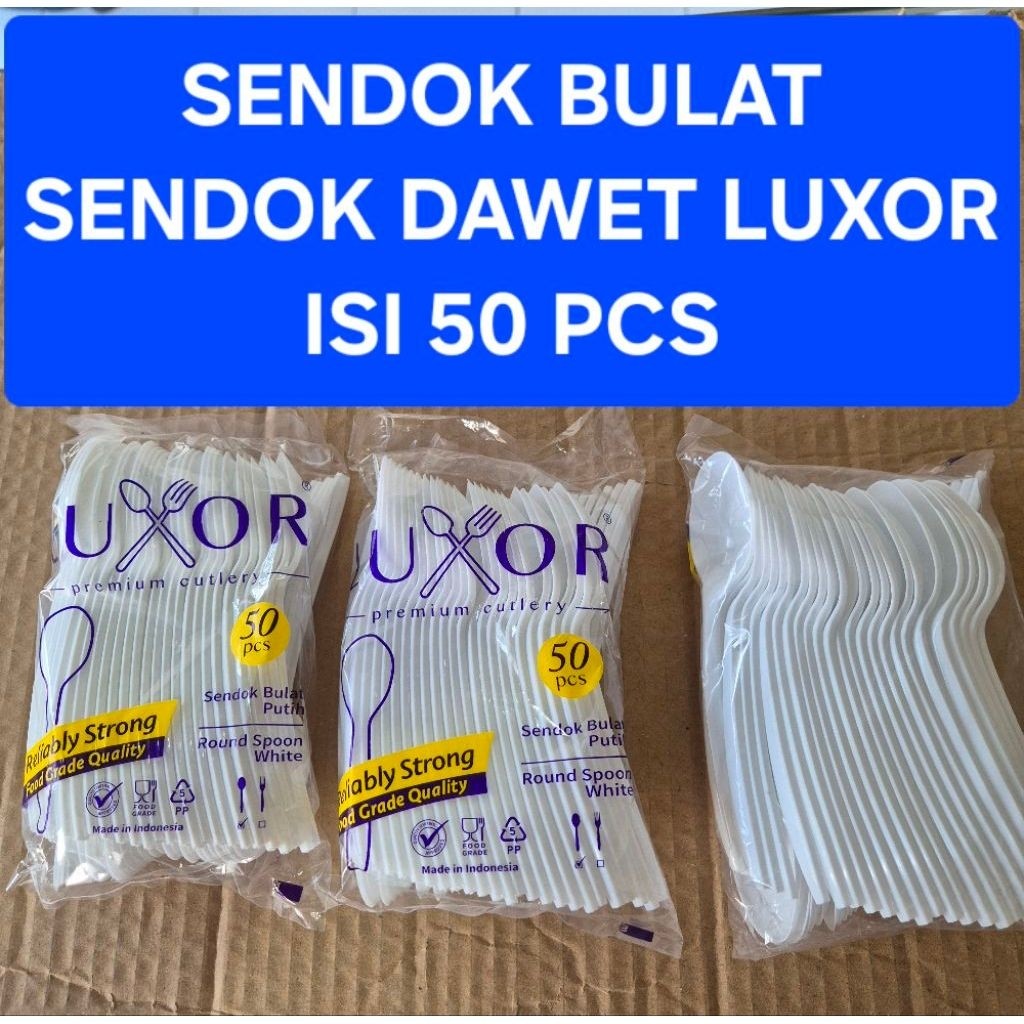 SENDOK BULAT LUXOR ISI 50PCS SENDOK DAWET LUXOR