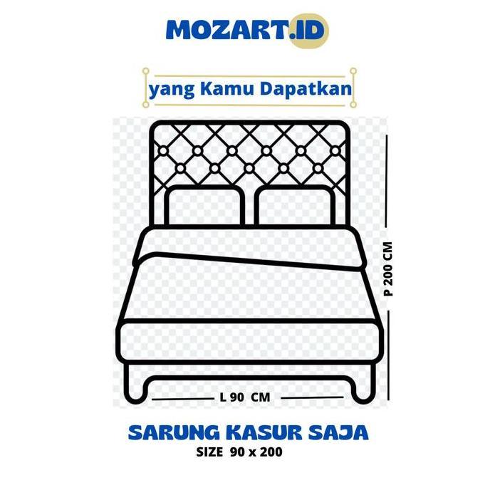 Sarung kasur busa resleting 90x200x20 - sprei resleting 90x200x20