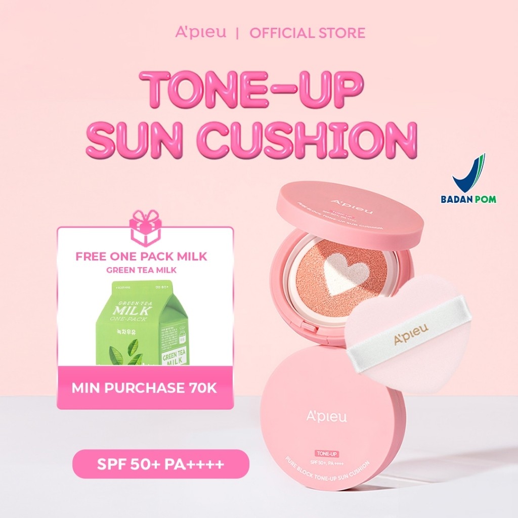 Apieu Pure Block Tone-Up Sun Cushion SPF 50+ PA++++