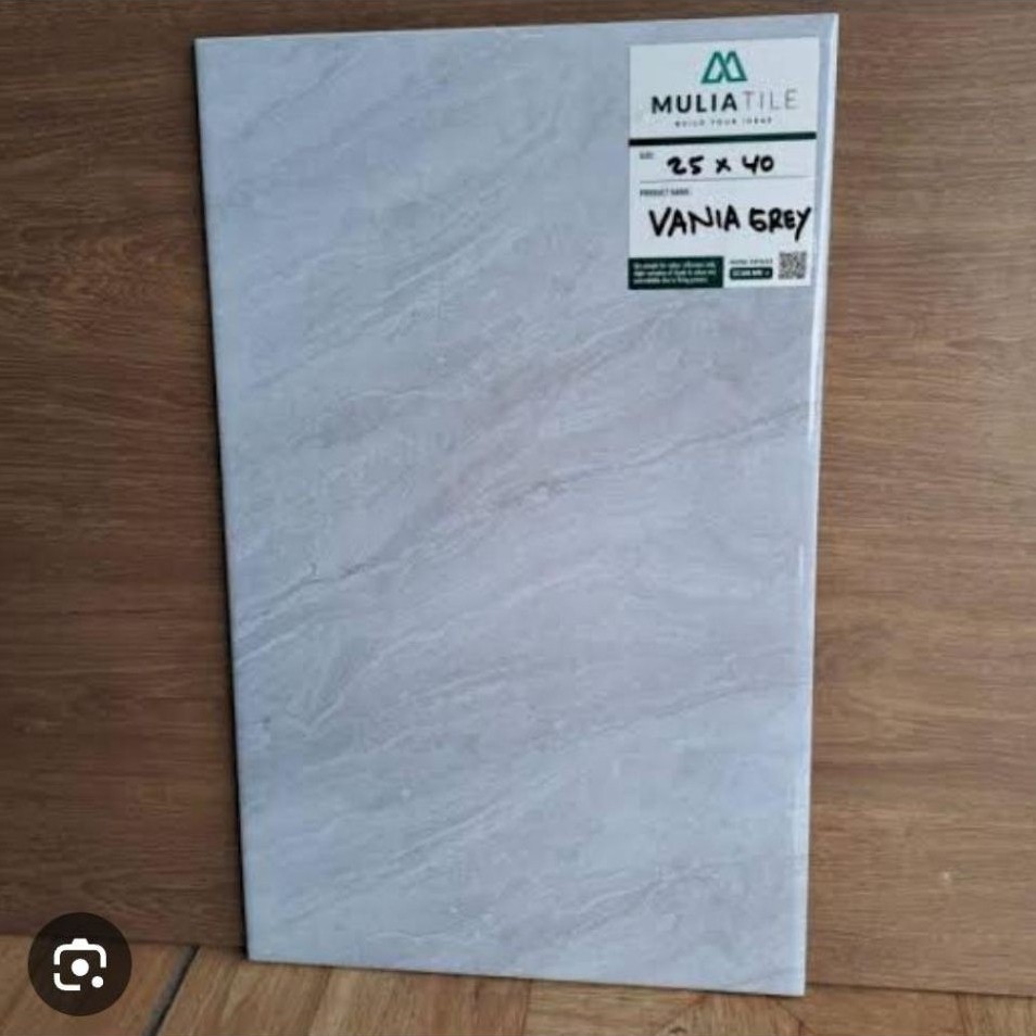 Keramik Dinding Marmer Abu Glossy 25x40 Vania Grey