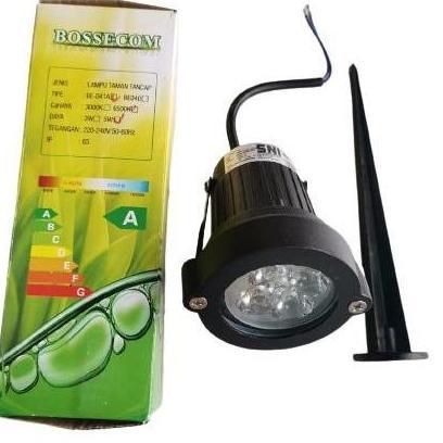 LAMPU TAMAN LED 5W 5WATT 5WAT LAMPU SOROT TEMBAK LED BOSSECOM TANCAP 4D1N