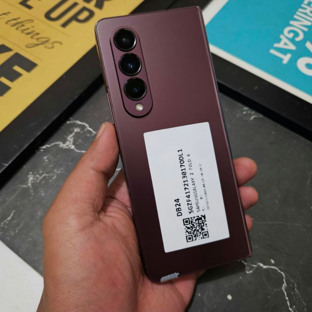 Samsung Galaxy Z Fold 4 12/512GB Burgundy Resmi Sein Mulus