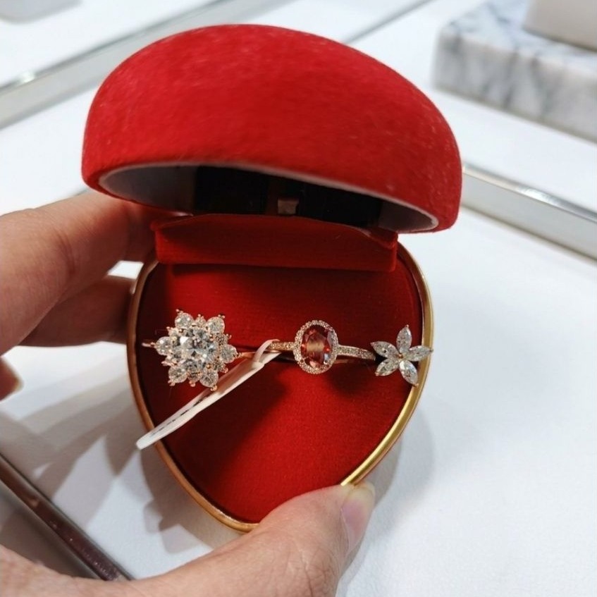 Perhiasan S925 S990 Moissanite Asli | Cincin Kalung Anting Moissanite Asli | Batu Moissanite Asli | 