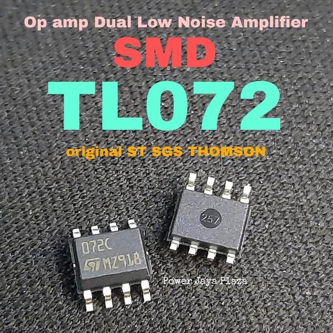 IC SMD TL072 OP AMP DUAL LOW NOISE AMPLIFIER ST PJP79