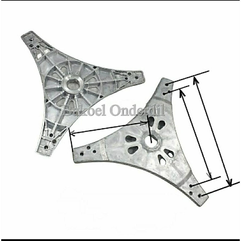SEGITIGA TABUNG - PLAT BAWAH DC-66-0046A MESIN CUCI SAMSUNG TOP LOADING