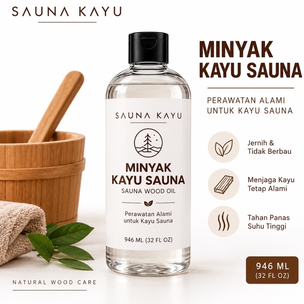 SAUNA KAYU | OIL NATURAL SAUNA KAYU FOOD GREAD BUAT COATING INDOOR SAUNA