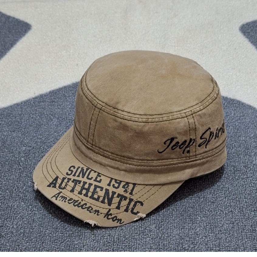 Topi komando jeep brown coklat preloved 2nd seken sekon secon pl bekas
