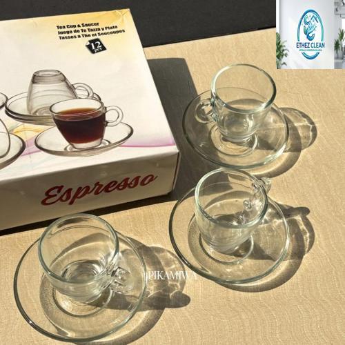 (BACA DESKRIPSI) 12 PCS CANGKIR KACA ESPRESSO UKURAN MINI KECIL BANGET cangkir kopi teh gelas shot