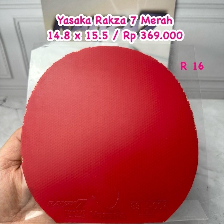 PROMO KARET BET BAT BAD PINGPONG TENIS MEJA SECOND YASAKA RAKZA 7 WARNA MERAH