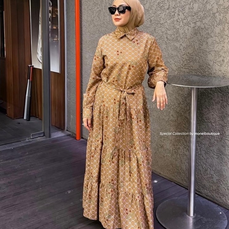 MONEL ROSE DRESS BROWN ORIGINAL