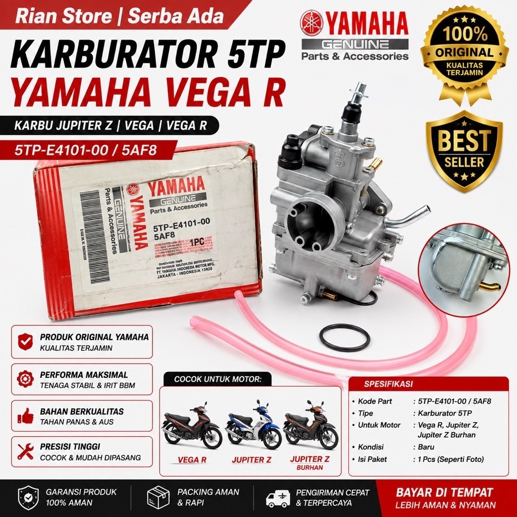 Karburator Yamaha Vega R Jupiter Z 5TP Original 5TP-E4101-00 5AF8 Karbu 5TP