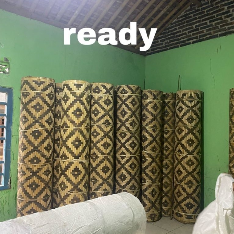 Bilik Bambu Anyaman Motif Premium Ukuran 2x3 Meter | Gedeg Bambu | Dinding Rumah