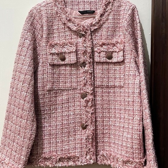 tweed blazer zara