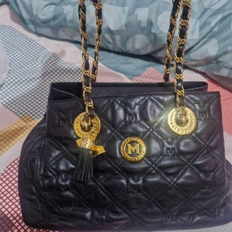 preloved tas tote metro city kulit asli, mulus